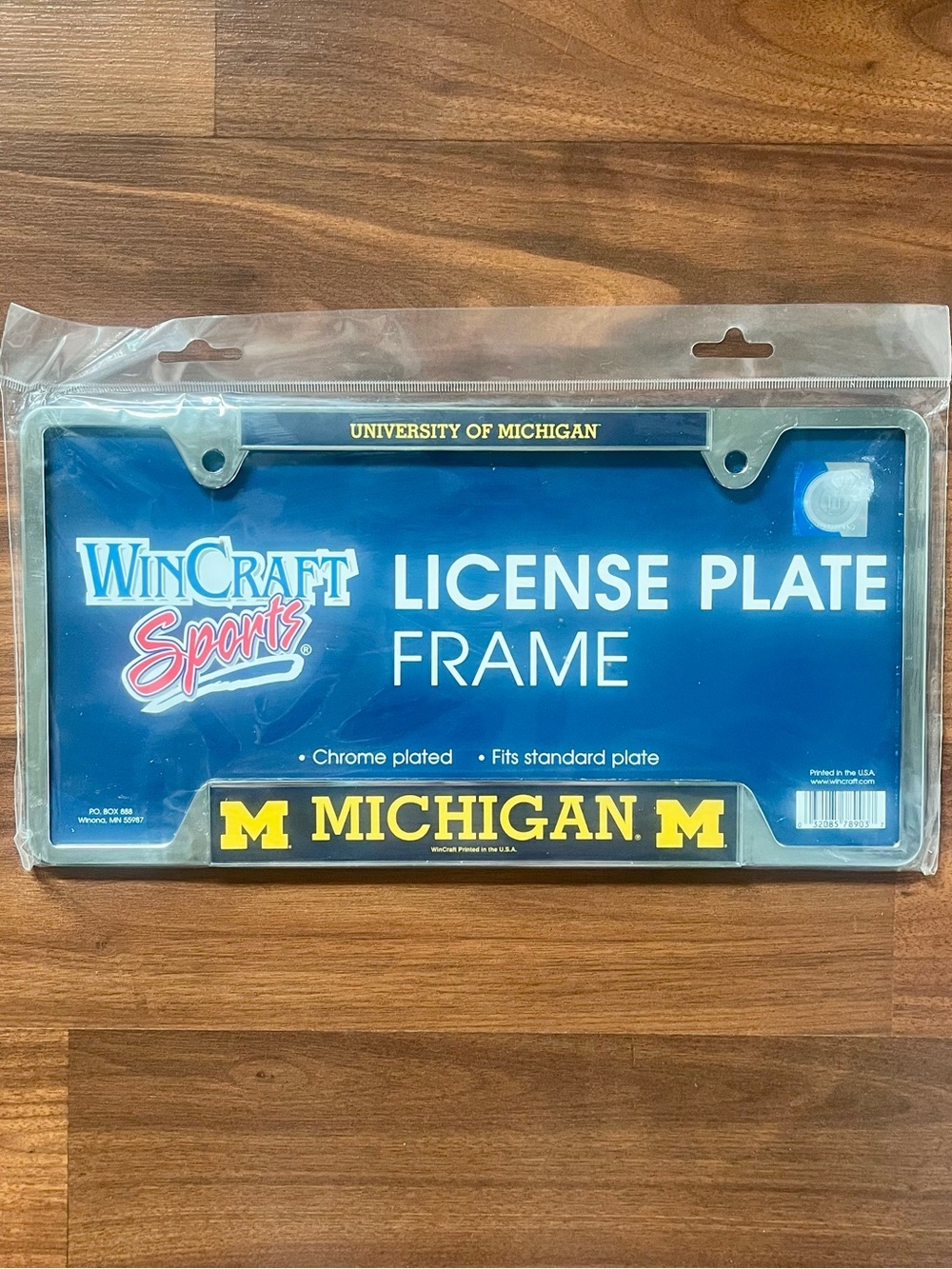 University of Michigan Chrome Plated License Plate Frame